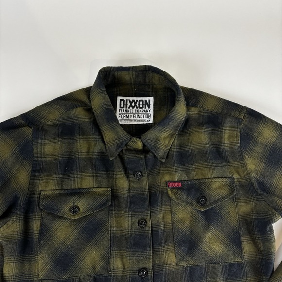 DIXXON Flannel Shirt Women'sLarge Green Plaid Form And Function Long Sleeve - Picture 6 of 13
